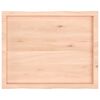 vidaXL Tafelblad natuurlijke rand 80x60x(2-6) cm massief eikenhout