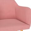 vidaXL Eetkamerstoelen 6 st fluweel roze