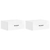 vidaXL Wandbeugel Bedkast 2 pcs Hoogglans Wit 49 x 34,5 x 20 cm
