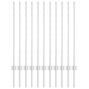 vidaXL ingegraven hekpalen 11 st zilver 140 cm Gepoedercoat staal