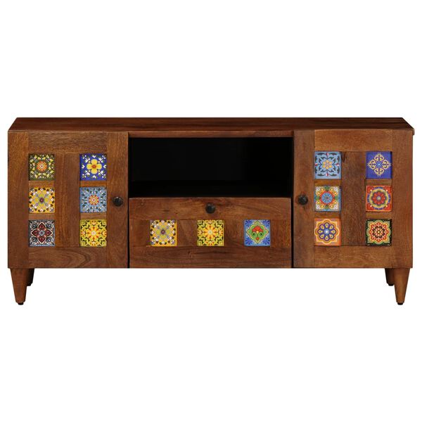 vidaXL TV-kast Walnotenhout 105 x 33,5 x 46 cm Massief Mango Hout