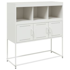 vidaXL Dressoir 100,5x39x107 cm staal wit