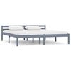 vidaXL Bedframe met 2 lades massief grenenhout grijs 160x200 cm