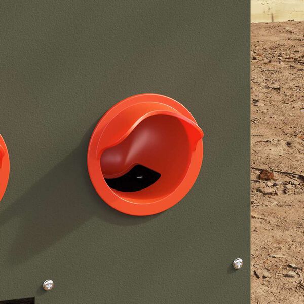 vidaXL Kip voerbak Olijf Groen 60,5 x 29 x 51 cm Koudgewalst Staal