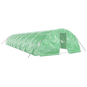 vidaXL Tuinkas met stalen frame 80 m&sup2; 16x5x2,3 m groen