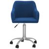 vidaXL Eetkamerstoelen draaibaar 4 st stof blauw