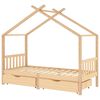 vidaXL Kinderbedframe met lades massief grenenhout 90x200 cm