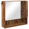 vidaXL Spiegelkast Wandgemonteerd Oudhout 59 x 17 x 55 cm Bewerkt hout