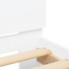 vidaXL Bedframe met hoofdbord bewerkt hout wit 75x190 cm