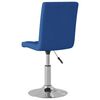 vidaXL Eetkamerstoelen draaibaar 4 st stof blauw