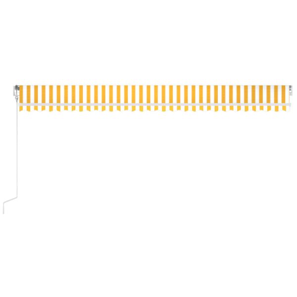 vidaXL Luifel automatisch uittrekbaar 600x350 cm geel en wit
