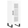 vidaXL Dressoir 34,5x34x90 cm bewerkt hout hoogglans wit