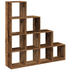 vidaXL Kamerscherm / boekenkast 131,5x29x131,5 cm hout oud hout