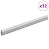 vidaXL Kaststaaf 12 st Zilver 371,5 x 15 x 29 mm Aluminium Legering