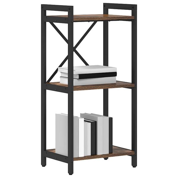 vidaXL Boekenkast Gerookt eiken 40 x 30 x 85 cm Bewerkt hout