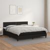 vidaXL Boxspring met matras kunstleer zwart 180x200 cm