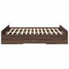 vidaXL Bedframe met lades bewerkt hout bruin eikenkleur 150x200 cm