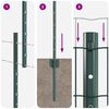 vidaXL Hek met Paal Groen 1,6 x 10 m Staal en PVC