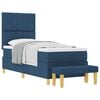 vidaXL Boxspring bed met matras met hoofdeinde Blauw 80 x 200 cm Stof