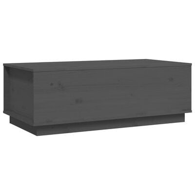 vidaXL Salontafel 100x50x35 cm massief grenenhout grijs