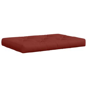 vidaXL Pallet Zitkussen VIANEN 100% Polyester Rood 120 x 80 x 12 cm