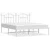 vidaXL Bedframe met hoofdbord metaal wit 180x200 cm
