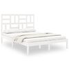 vidaXL Bedframe massief hout wit 120x200 cm