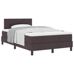 vidaXL Boxspringbed met hoofdeinde Donkerbruin 120 x 190 cm Stof