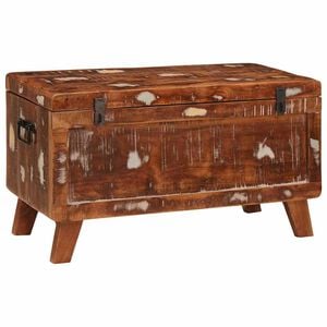 vidaXL Opbergbox met opslag 70 x 35 x 40 cm massief gerecycled hout