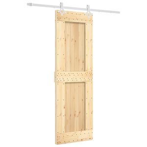 vidaXL Schuifdeur 70 x 210 cm Massief Grenenhout (Niet-Behandeld)