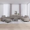 vidaXL 4-delige Loungeset stof taupe