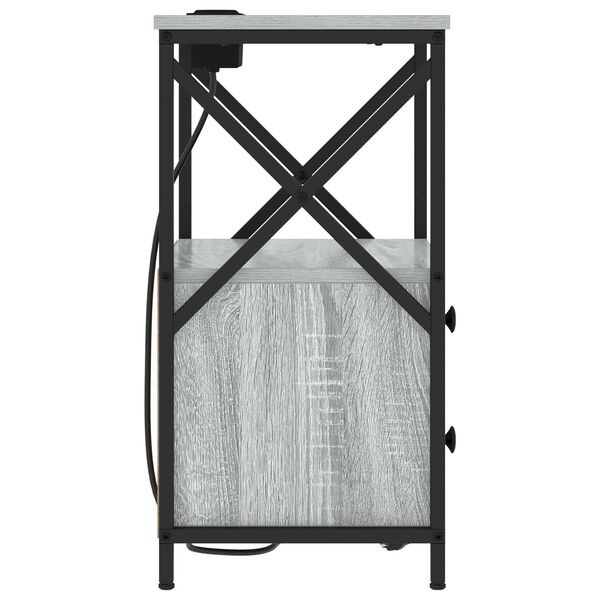 vidaXL Nachtkastje 2 pcs Grijs Sonoma 40 x 31 x 60 cm Bewerkt hout