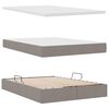 vidaXL Opslag bed met matras met matras Taupe 140 x 190 cm Polyester