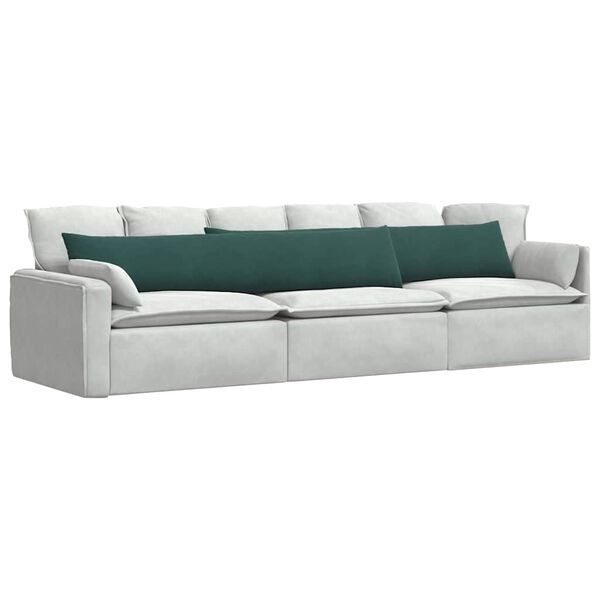 vidaXL Sofa Kussens 2 stuks Donkergroen 200 x 40 cm Cordstof