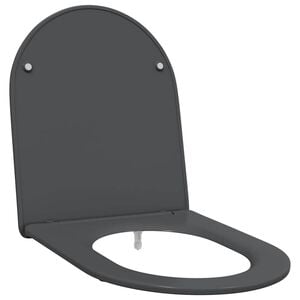 vidaXL Toiletzitting Antraciet 47 x 36 x 3,4 cm Duroplast