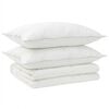 vidaXL Dekbed en Kussen Set 3 st 140x220 cm Zomer 200 GSM Wol Wit