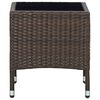 vidaXL Tuintafel 40x40x45 cm poly rattan bruin
