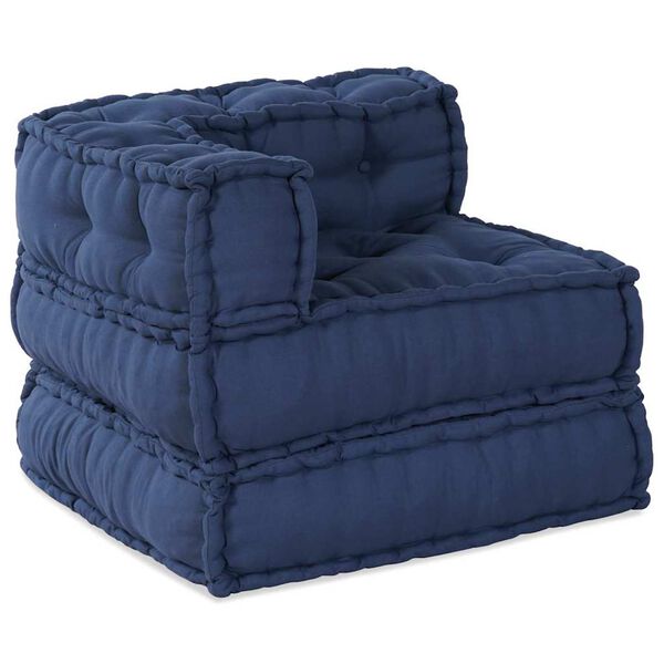 vidaXL Modulair bank 2 pcs Indigo 140 x 70 x 56 cm Stof