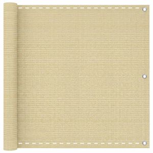 vidaXL Balkon Scherm Beige 75 x 700 cm HDPE en Aluminium
