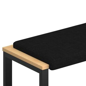 vidaXL Bankkussen Stof Zwart Diepte 35 cm