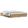 vidaXL Bedframe met lade Artisan Eiken 180 x 200 cm Bewerkt hout