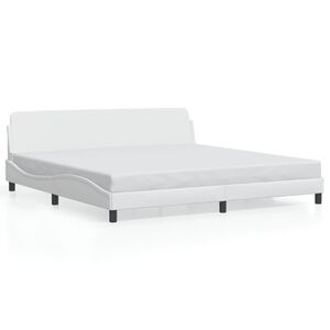 vidaXL Bedframe "Dover" kunstleer wit 200x200 cm