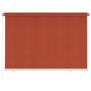 vidaXL Rolgordijn voor buiten 225(B)x140(H) cm HDPE terracottakleurig