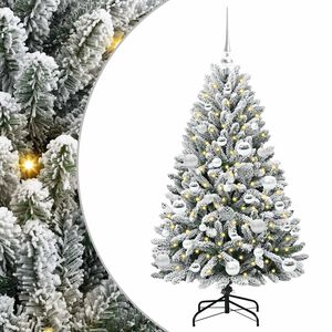 vidaXL Kunstkerstboom 120 cm 150 LED's Warmwit PVC en staal