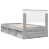 vidaXL Bedframe met hoofdeinde Grijs Sonoma 100 x 200 cm Bewerkt hout