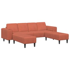 vidaXL Bank Rood-oranje 250 x 188 x 76 cm Katoen Stof
