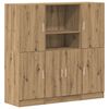 vidaXL 3-delige Keukenkastenset bewerkt hout artisanaal eikenkleur