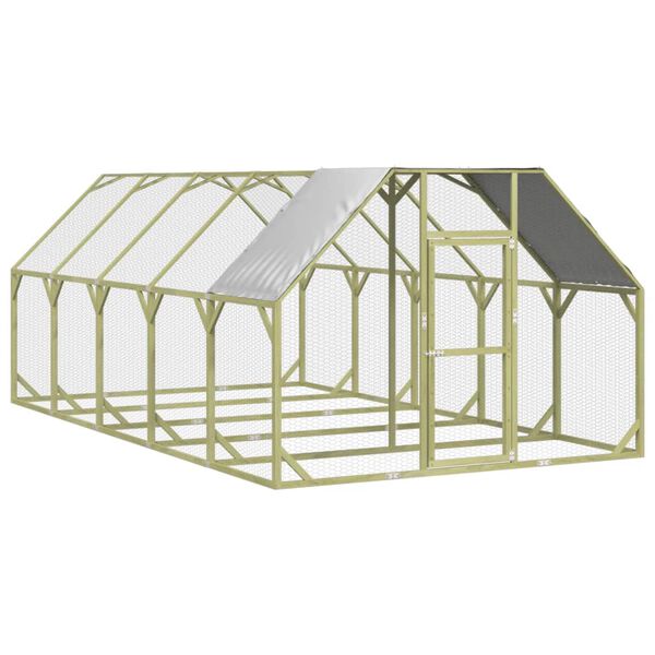 vidaXL Kippenhok 268x500x190 cm ge&iuml;mpregneerd massief grenenhout