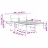 vidaXL Bedframe met hoofdeinde Wit 135 x 190 cm Massief grenenhout