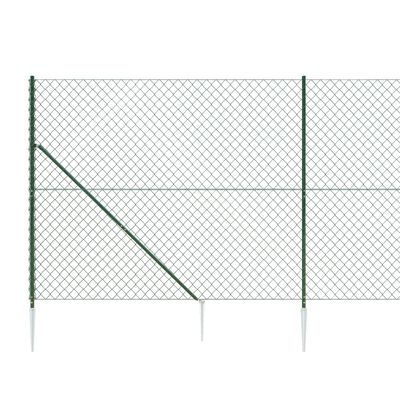 vidaXL Gaashek met grondankers 1,4x10 m groen
